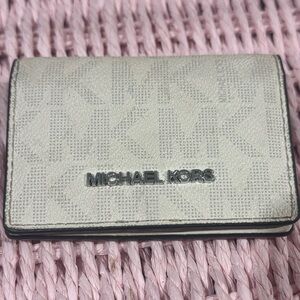 Michael Kors Cream Key & Card Holder